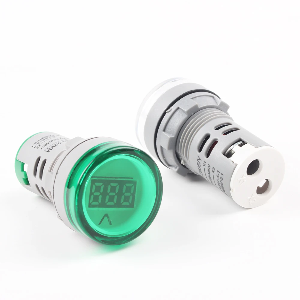 22 мм светодиодный цифровой дисплей измеритель напряжения Индикатор сигнальная