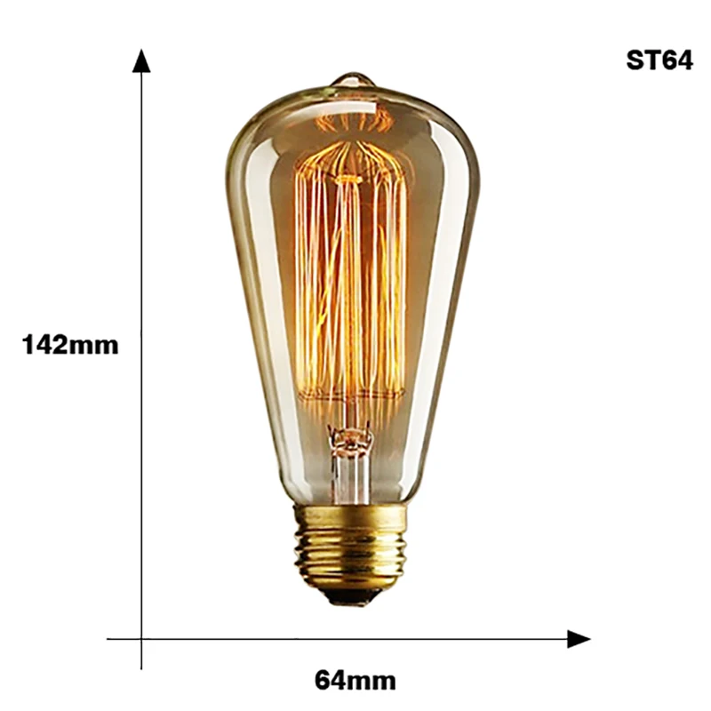 Винтаж decoracion лампы Эдисона e27 220 V/110 V подвесной светильник в стиле ретро 40W лампа Edison светильник накаливания светильник Промышленный Настенный декор