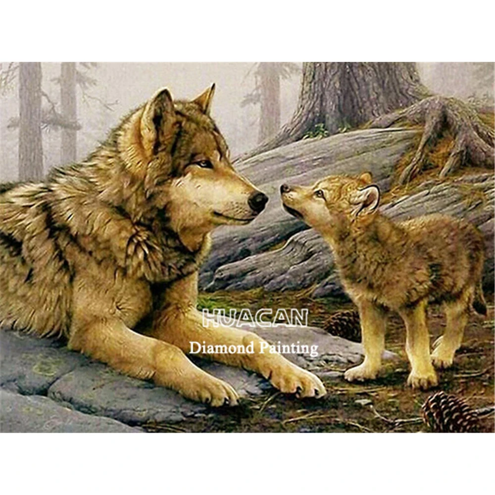 Набор для вышивки крестиком 11CT с изображением волка | Дом и сад