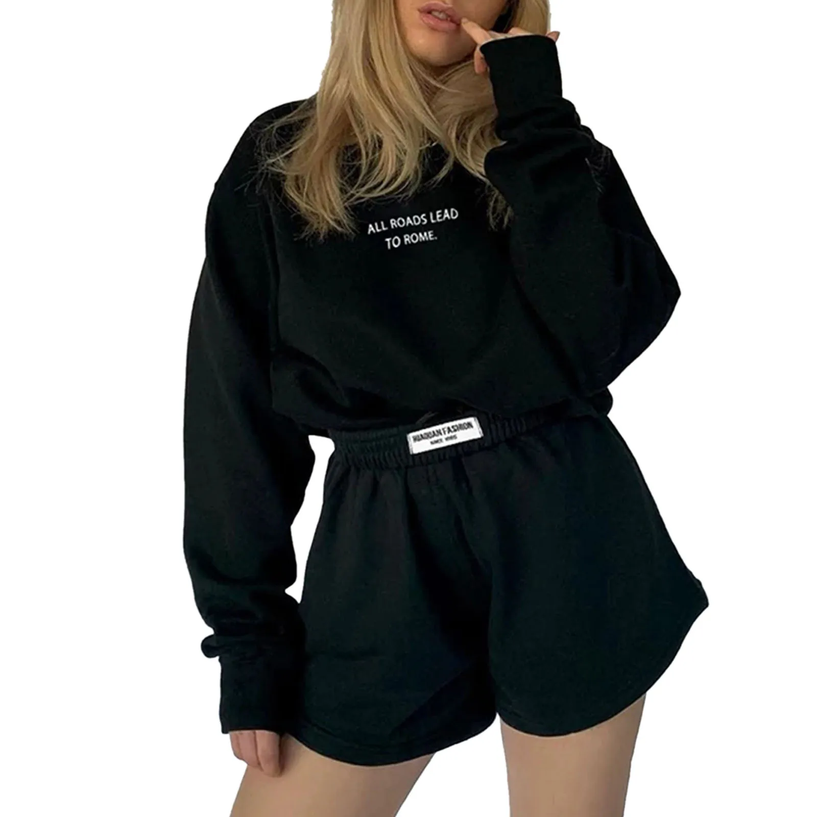 

Women Sports Shorts Elastic High Waist Casual Loose Sweat Shorts Active Female Loose Drawstring Bottoms Streetwear Summer
