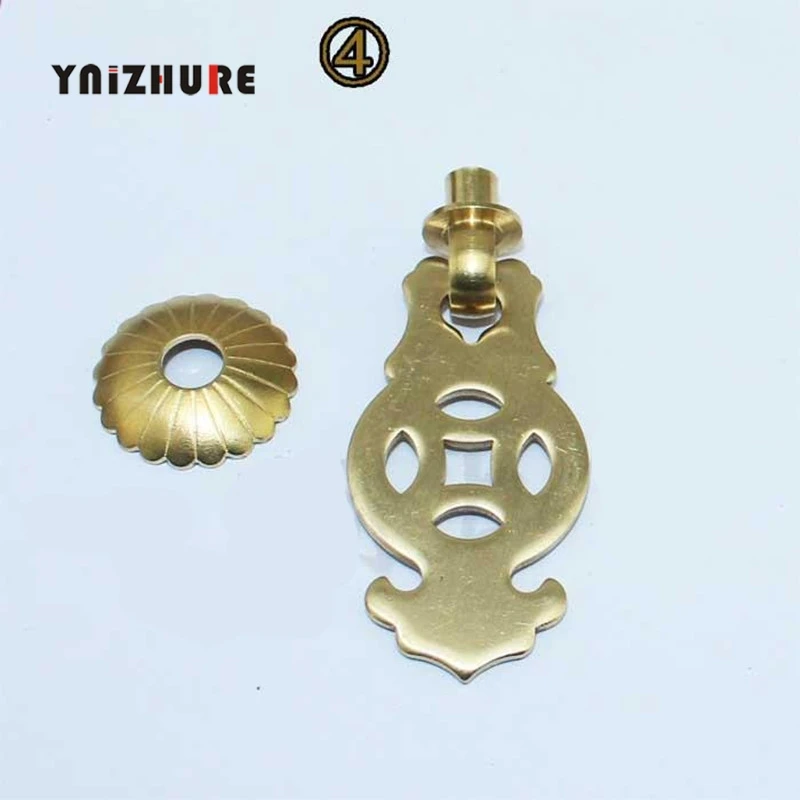 Античный замок чистой меди Медь с круглой ручкой из нержавеющей стали