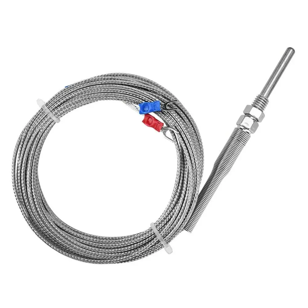 

1/2/3/4/5m 30mm Probe M8 Thread K Type Thermocouple Temperature Sensor Cable