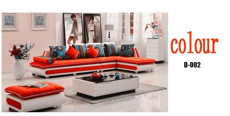 В форме буквы L светными тканими диван для гостиная мебель A 002 одноместное кресло