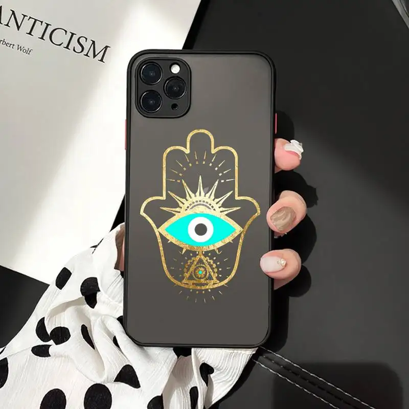 

Evil eye Phone Cases matte transparent For iphone 7 8 11 12 plus mini x xs xr pro max cover