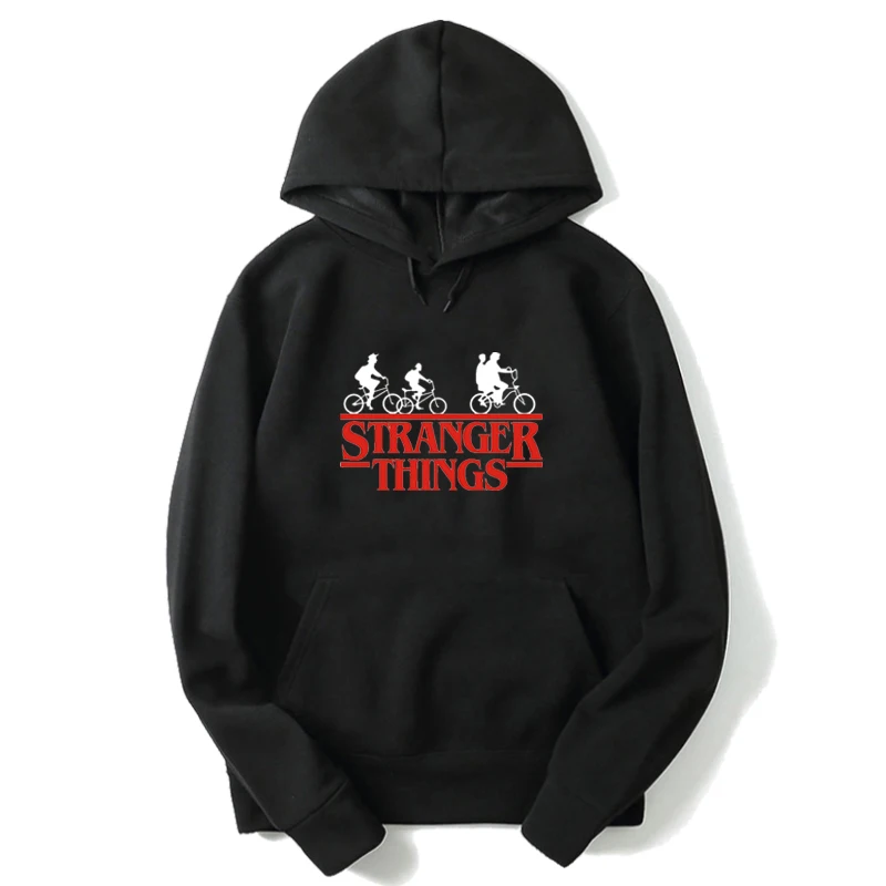 

New Stranger Things Series 2D Printed Hoodies Black Strabfer Sweatshirts Sudadera Stranger Thing Mujer women Outwear