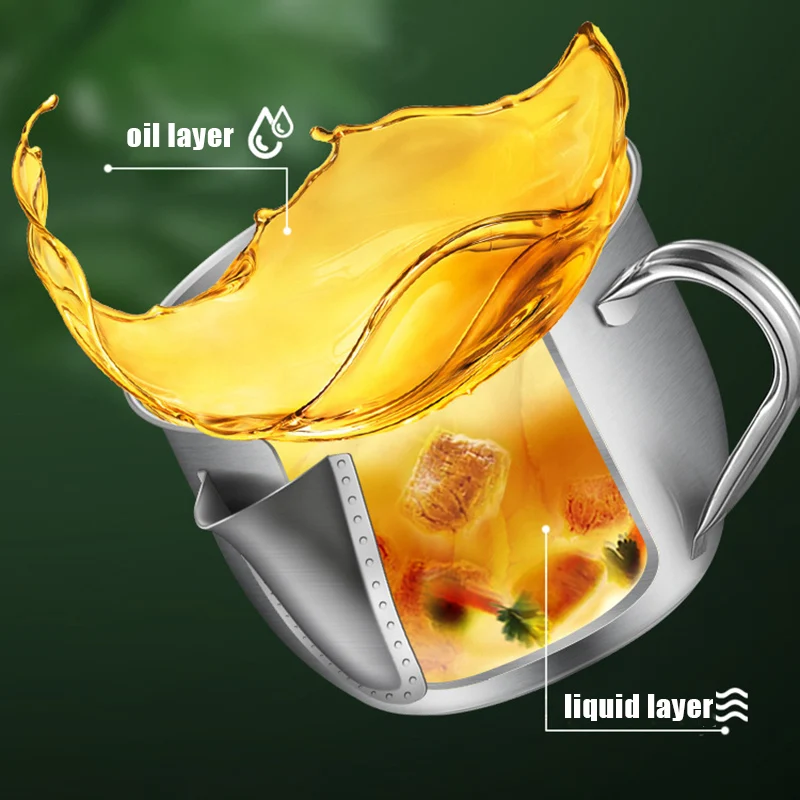 Горячая нержавеющая сталь масляный фильтр суп сепаратор ситечко кастрюля