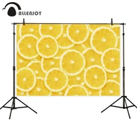 allenjoy summer banner backdrop lemons round cuted baby shower food photography background happy birthday photocall photophone