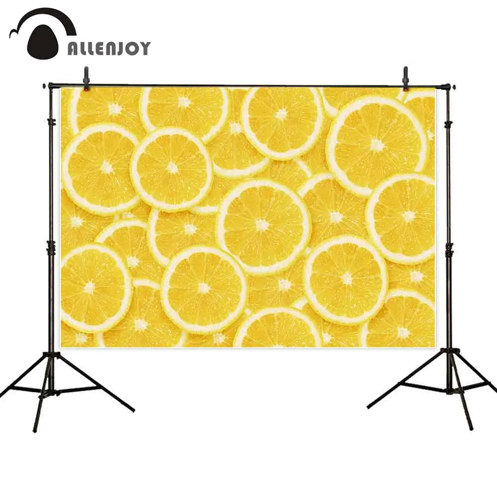 Фон для фотосъемки Allenjoy с изображением летнего баннера лимонов круглых