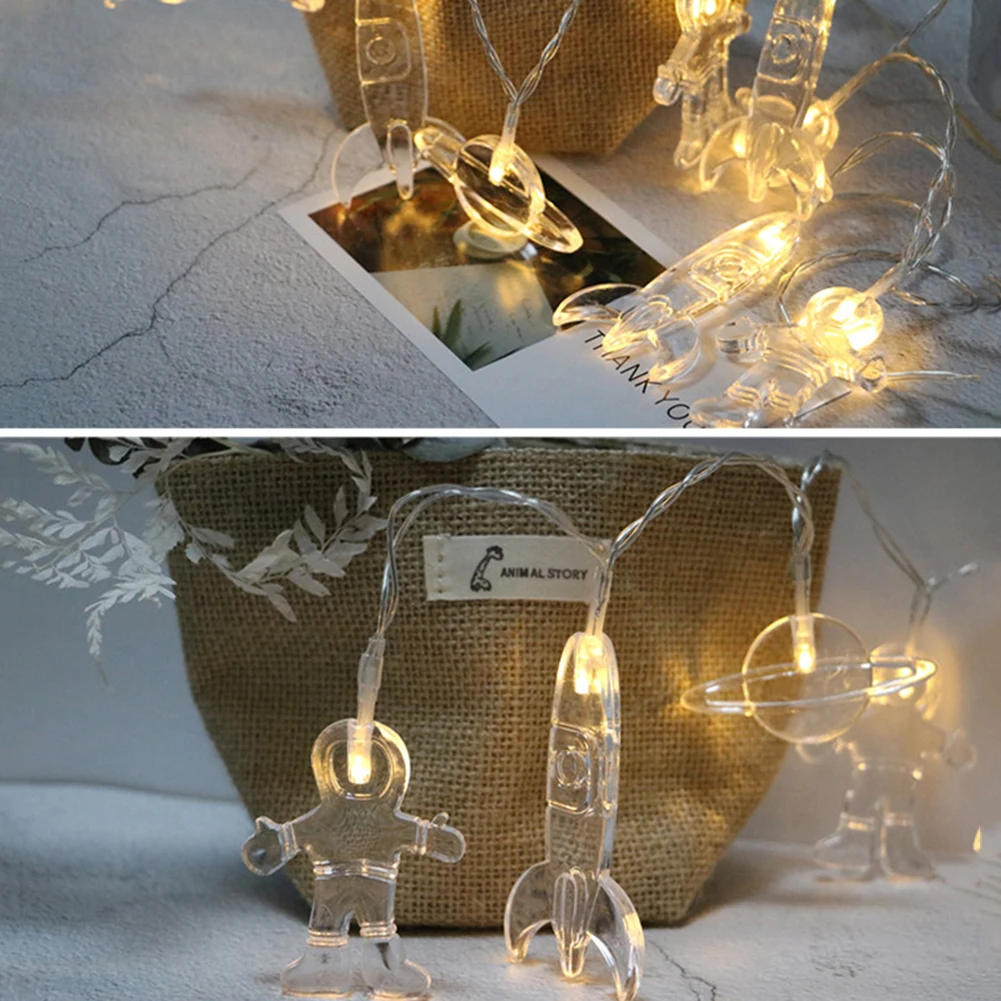 

LED String Lights Spaceman Astronaut Light 10/20LED Pendant Lamps Festival Decor Street Lawn Yard Landscape Decorative