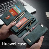 phone case suitable for huawei p20 30 lite pro mate 20 pro zipper multifunctional magnetic two in one split flip leather case