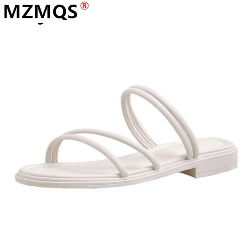 

2021 New Spring Women's Sandals Fashion PU Leather Set Foot Casual Women Sandals Outdoor Beach Open Toe Sandals Zapatos Mujer