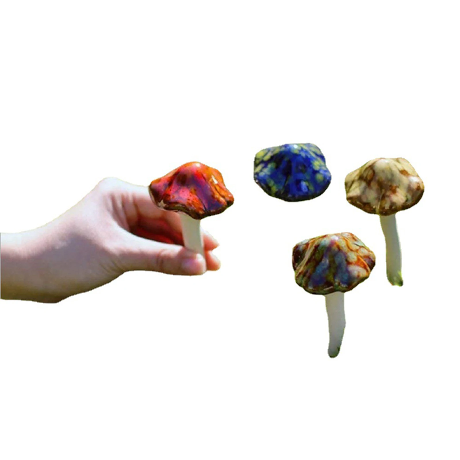 

NEW 4pcs Mushroom Balcony Flowerpot Decor Home Furnishing Lovely Resin Decorative Arts for Lawn Yard Decoration