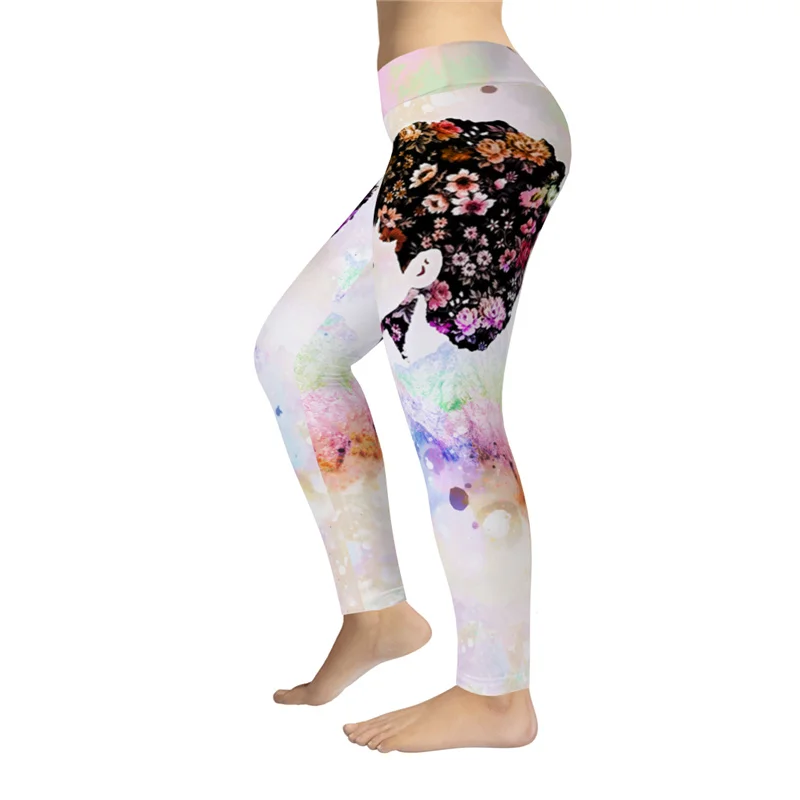 

2021 Summer Fashion Cartoon Seamless Leggings High Waist Fitness Slim Elasticity Leggings