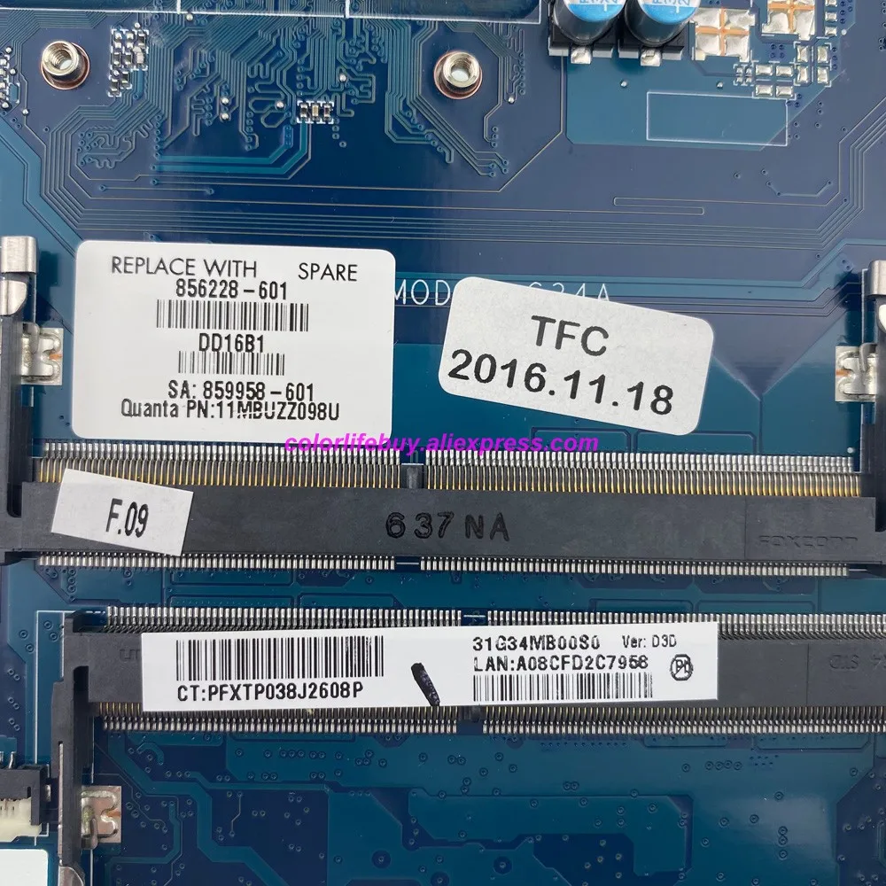 

Genuine 856228-601 856228-001 DAG34AMB6D0 i5-6200U 940MX/2GB Laptop Motherboard for HP Pavilion 15-AU 15T-AU000 Notebook PC