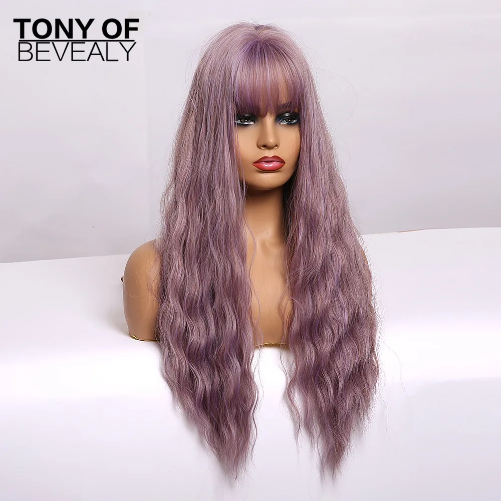 Синтетические парики длинный волнистый светильник коричневые натуральные