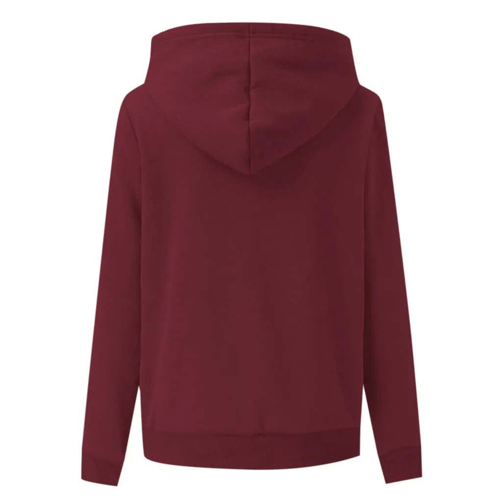 Рождественский принт уличная одежда с длинным рукавом пуловеры размера плюс