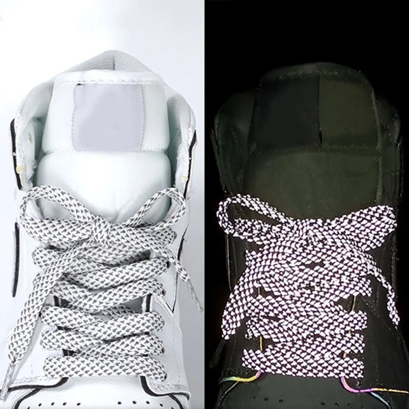 

Casual Sport ShoeLaces Unisex Shoes Rope Flat Reflective Classic Bootlaces Polyester Colorful Shoe Accessories High Quality Hot