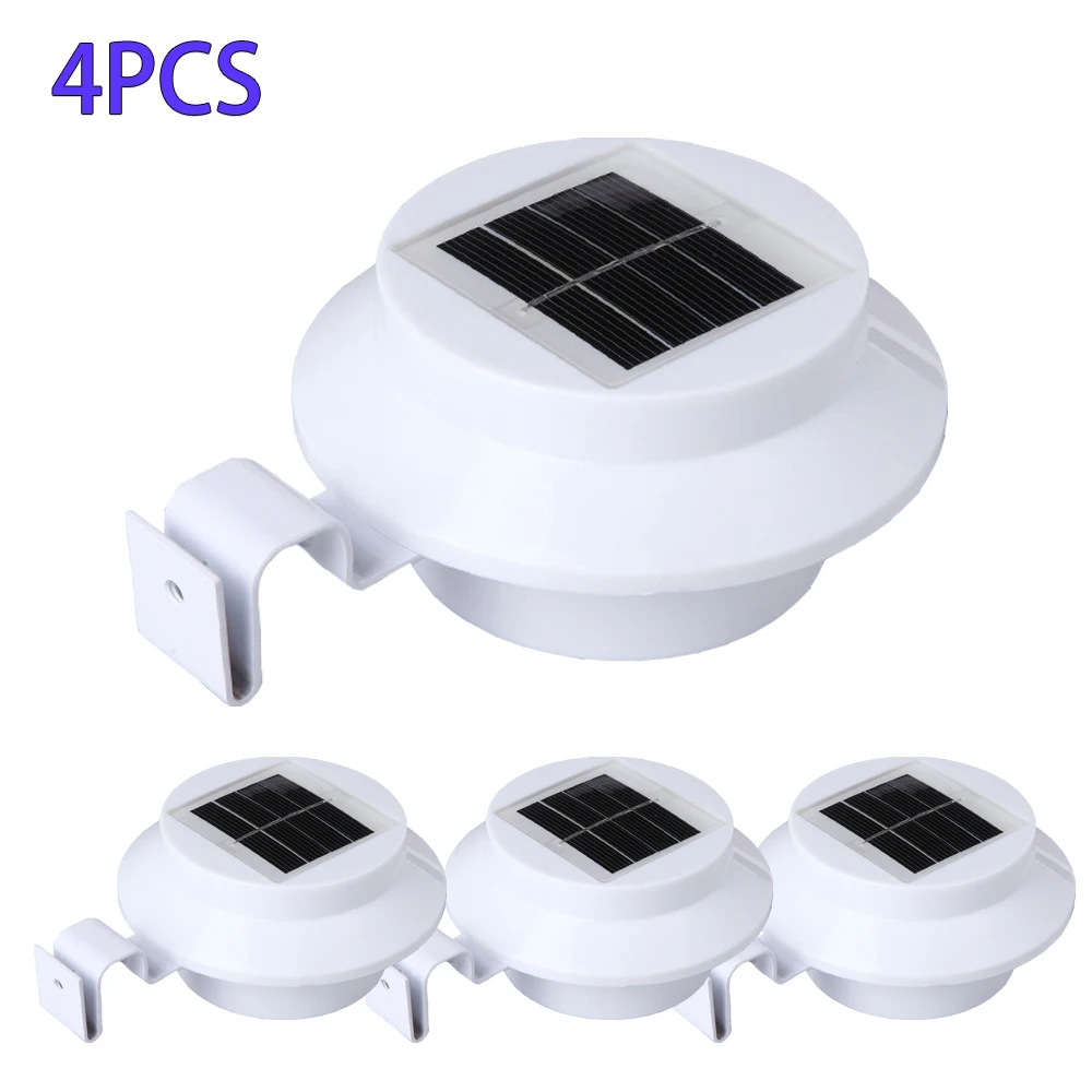4 шт. светодиодный Солнечный сад светильники на забор водонепроницаемый