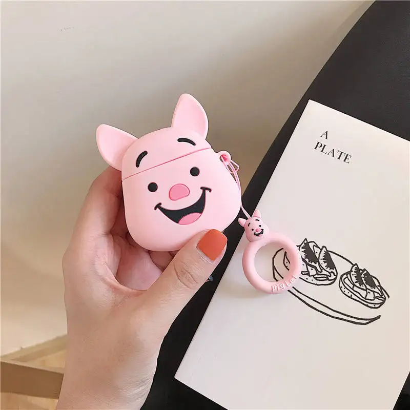 E Для AirPods 1 чехол 3D милый мультяшный Дейзи Дональд поросенок Микки Минни беспроводной Чехол для наушников для Apple Airpods 2 Earpods оболочка - Цвет: E