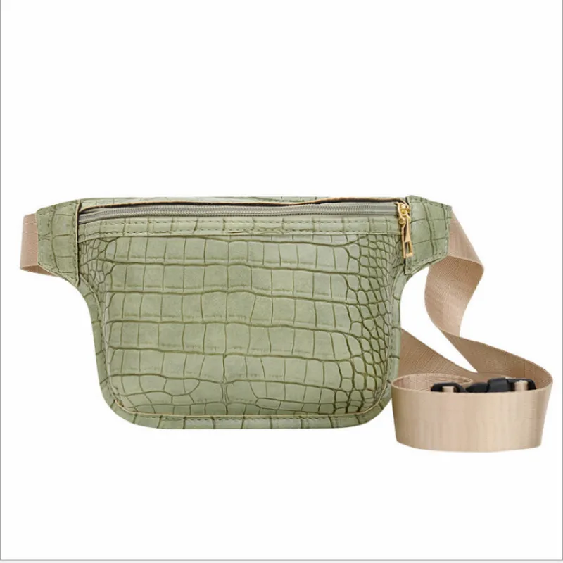 Новинка 2020 Женская поясная сумка под крокодила нагрудная для мужчин дорожная на