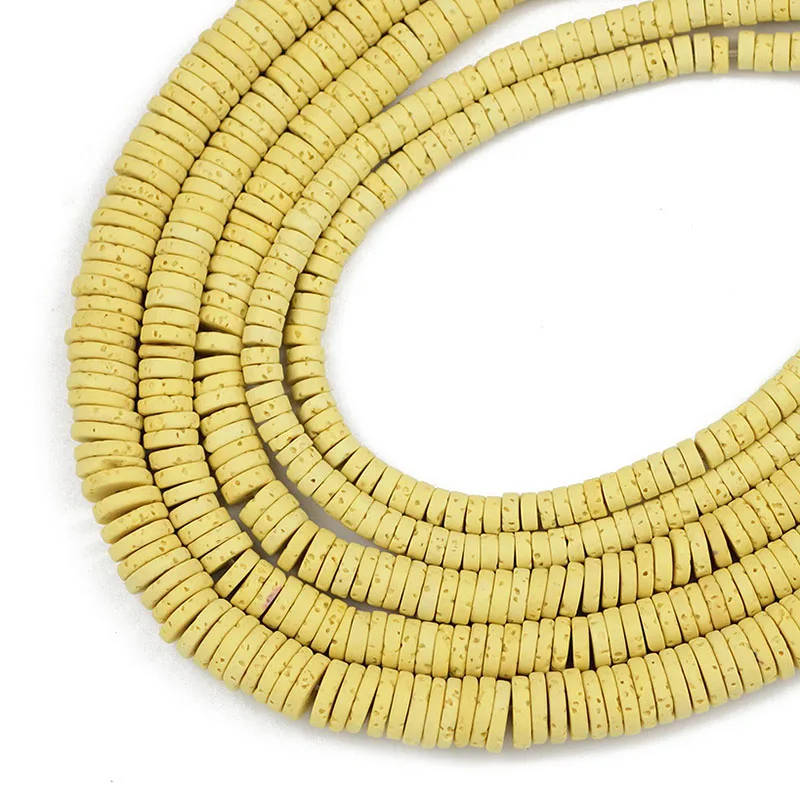 

4/6/8 мм желтый монеты натуральные Volcanics вулканического камня Плоские Круглые прокладки свободные бусины для самостоятельного изготовления ...