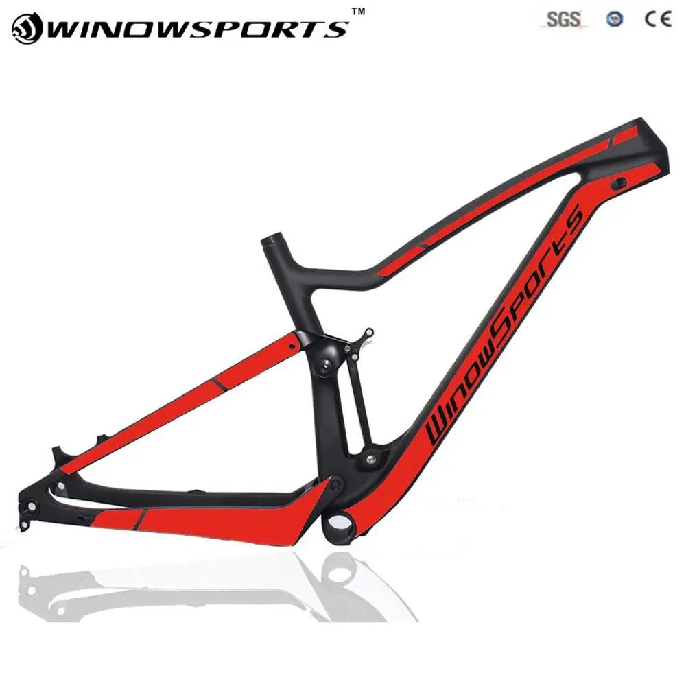 Black Red 29er boost углеродный горный велосипед XC рама для горного велосипеда высокое качество 29/27. 5er mtb рама через ось 148*12 полная подвеска горный велосипед - Цвет: Black Red