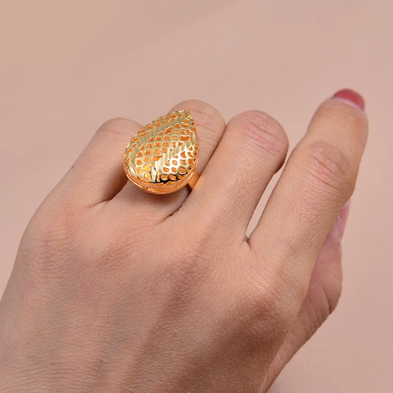 Водная капельница эфиопского золотого цвета кольцо для