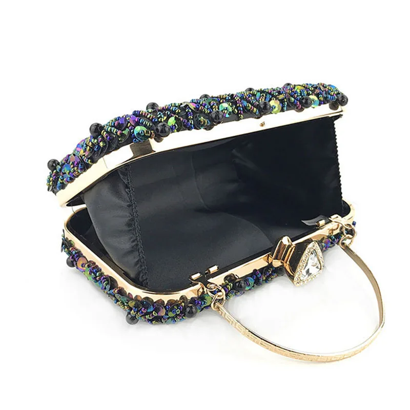 Вечерние сумки с блестками и бисером Женский деловой кошелек вечерние сумочки