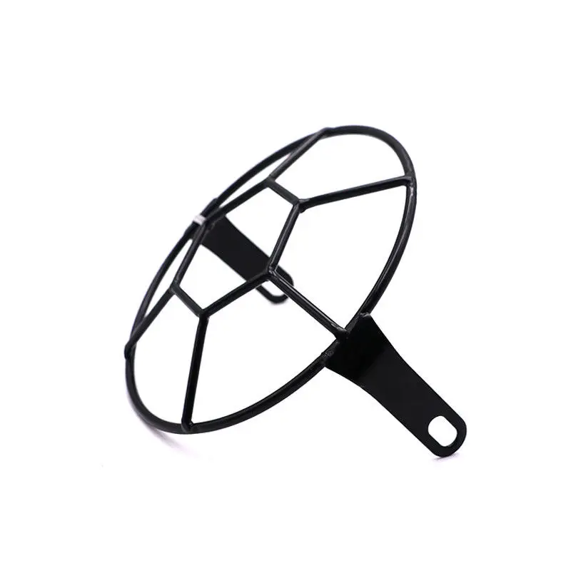 Side Mount Headlight Metal Football Mask Cover For Cafe Racer Bike Cruiser Custom VT | Автомобили и мотоциклы