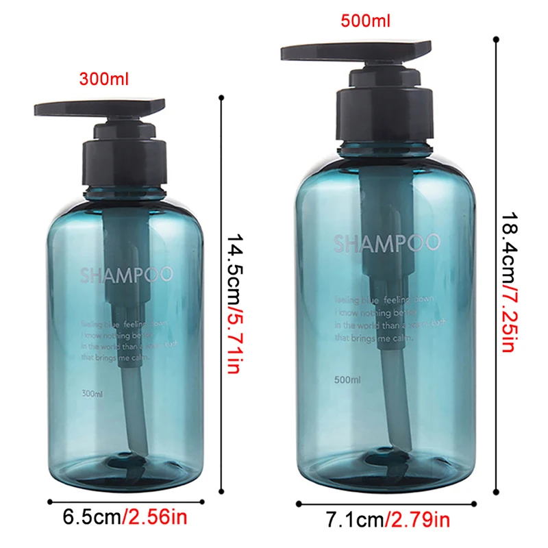 

Liquid Soap Dispenser Bottle Bathroom Shampoo Body Wash Bottle Press Type Lotion Empty Bottle 300ML/500ML