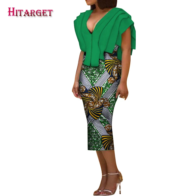 Africa Dress for Women new Danshiki Bazin Riche Sexy Wedding Party sleeveless long Dress Traditional African Clothing WY5853