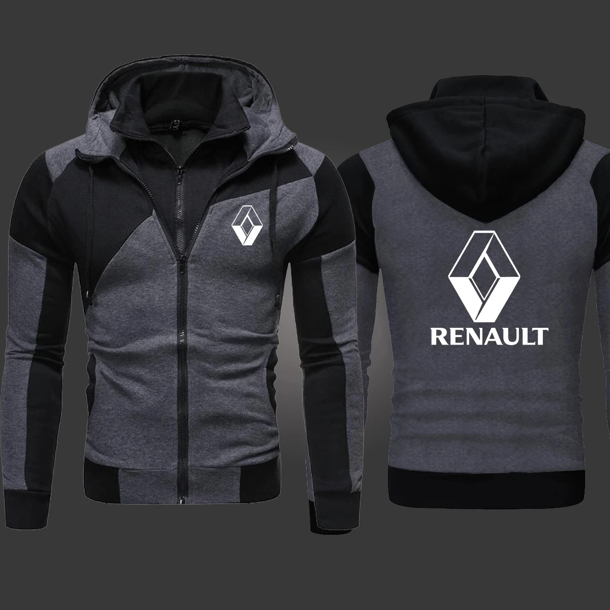 

2021 New Renault Mens Fashion Outwear Jacket Zipper Hooded High Quality Hoody Harajuku Athletic Wear Casual Hoodies S-3XL