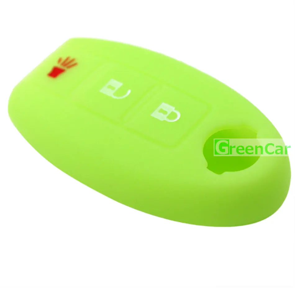 1 шт. 3 кнопки светящийся силиконовый чехол для ключей от машины Nissan March Murano Geniss Almera