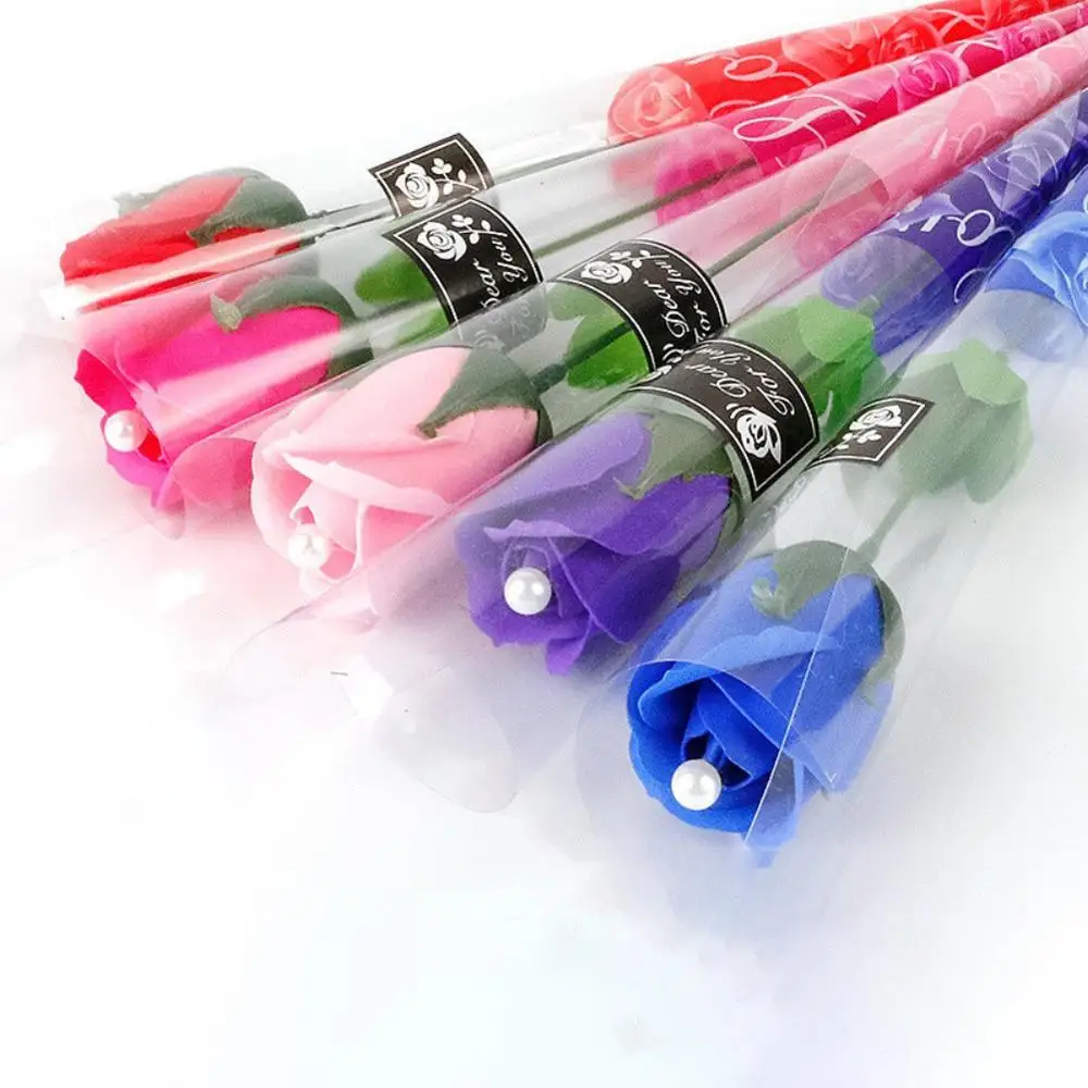 Искусственный цветок Роза для скрапбукинга искусственный мыло букет роза