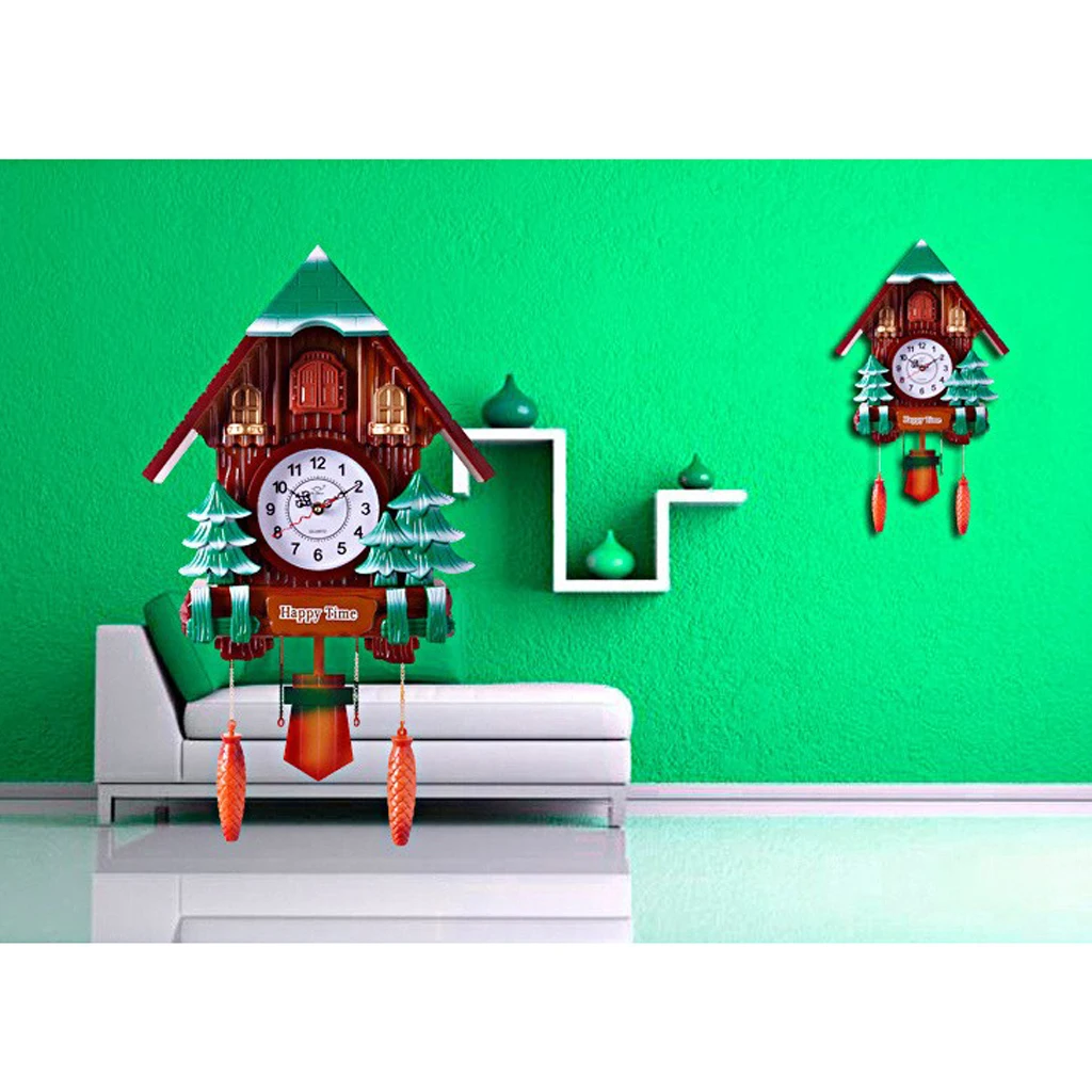 Часы Cuckoo в европейском стиле с беззвучным движением яркий будильник птицей для