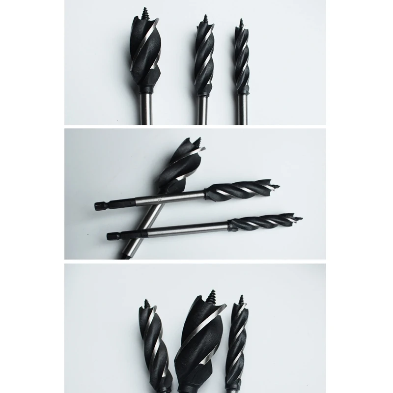 Шнековое сверло с четырьмя слотами и шестигранным длинным хвостовиком поддержка