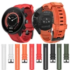 Ремешок силиконовый спортивный для Suunto 9, резиновый сменный Браслет для смарт-часов, 24 мм