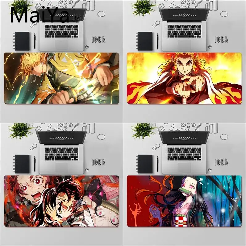 

Maiya Top Quality Demon Slayer Kimetsu no Yaiba Locking Edge Mouse Pad Game Free Shipping Large Mouse Pad Keyboards Mat