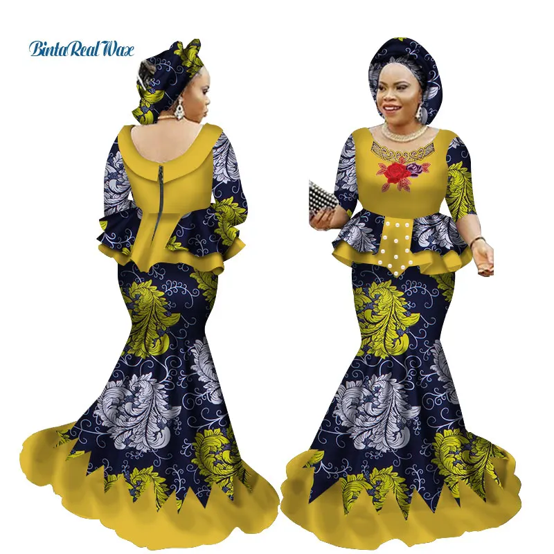 Женский комплект из юбки и кружева в африканском стиле|Африканская одежда| |