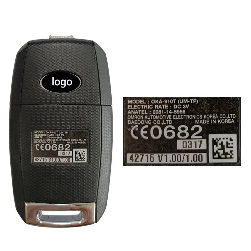 Оригинальный умный дистанционный ключ-брелок KEYECU OEM с 3 кнопками 433 МГц TIRIS DST80 чип