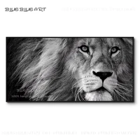 never go out of fashion wall art black and white lion painting artist hand painted black and white artwork lion oil painting