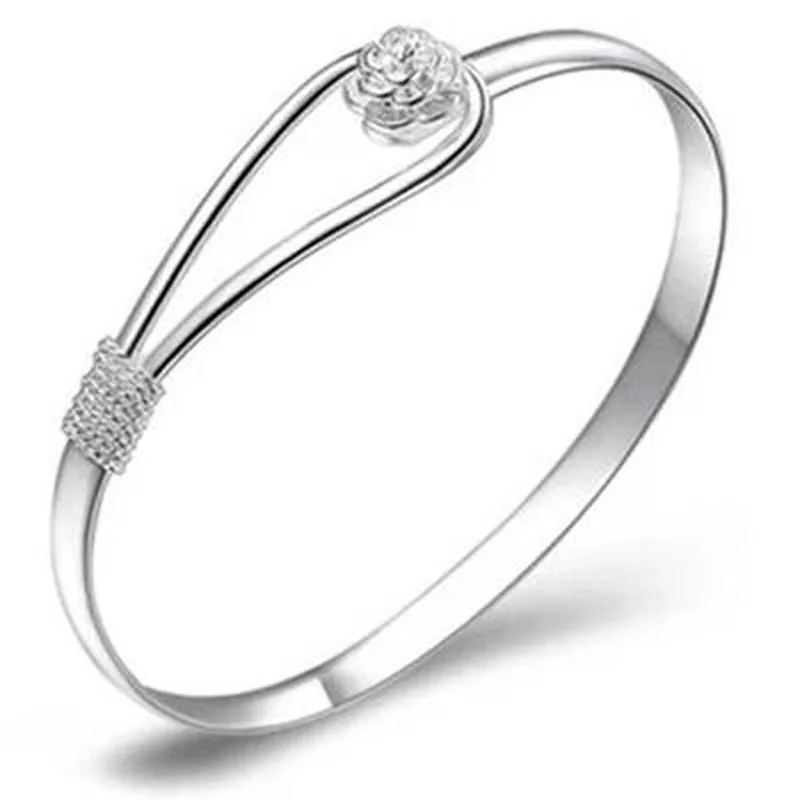 Регулируемый Серебряный цветной Браслет с подвесками и для женщин модные