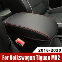 for volkswagen vw tiguan mk2 2016 2019 2020 2021 armrest console pad cover cushion support box armrest top mat liner car styling