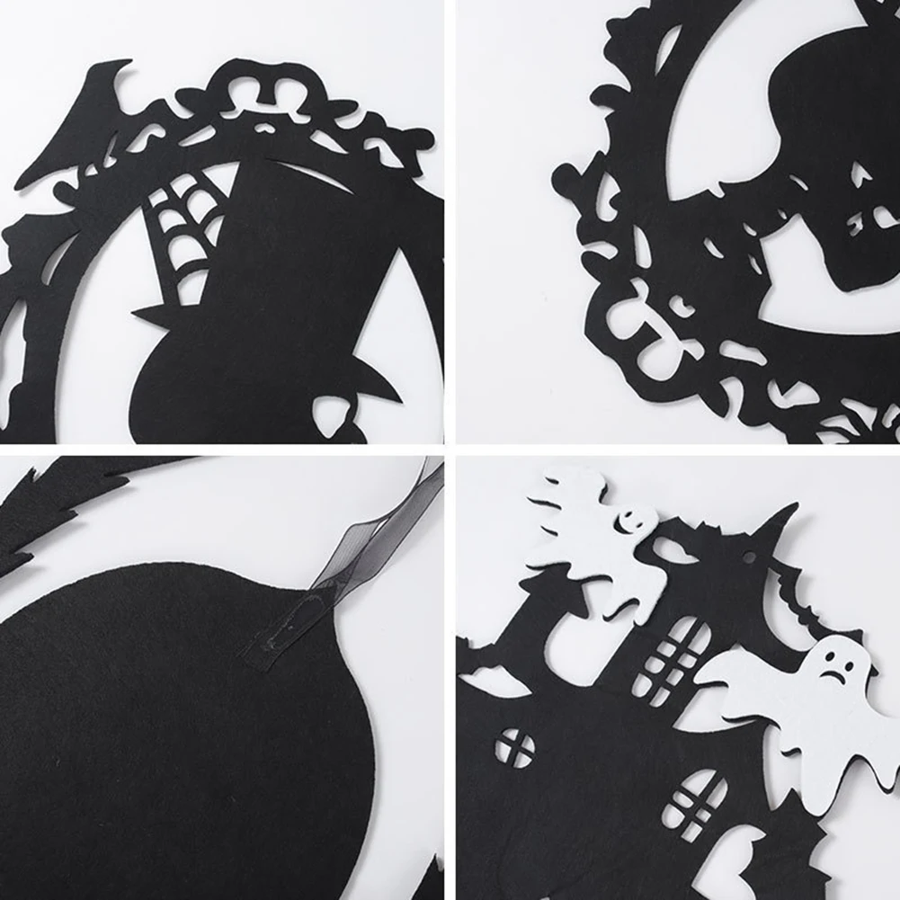 Фетровые вешалки для дверей и окон на Хэллоуин украшения стену черные ведьмы