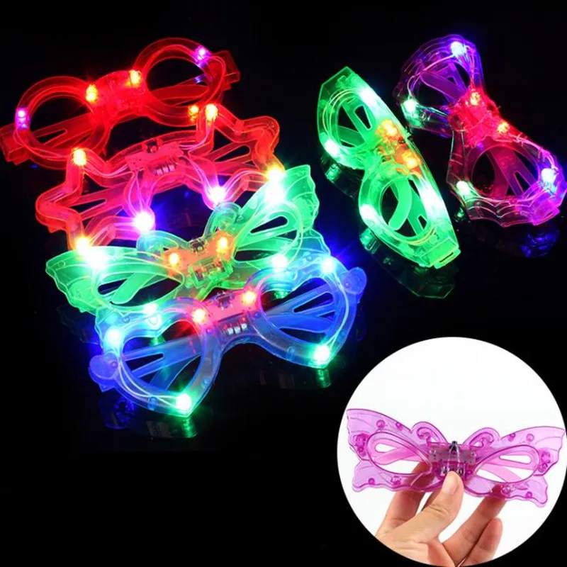 2022 New LED Flashing Blinking Glasses Kids Adults Light Up Love Heart Shutter Blinds Eye Halloween Glow Party Supplies | Дом и сад
