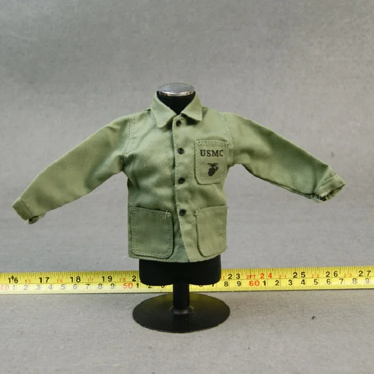 Масштаб 1/6 американская армейская мужская зеленая куртка пальто модель рубашки