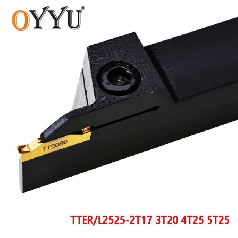 

OYYU TTER2525-2T17 TTEL2525-2T17 3T20 4T25 5T25 TTER TTEL 2525 External Lathe Tool Holder Cutting Turning Cutter Shank use TDC