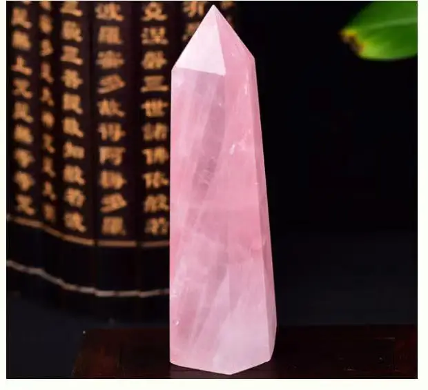 

Nouvelle mode 2020 roche naturelle Rose Quartz cristal Point pierre de gurison baguette d'oblisk couleur Pure Rose