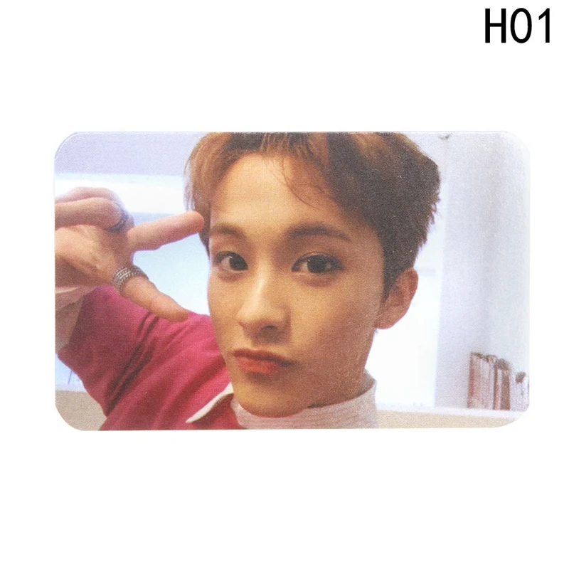 Белая версия Taeyong Mark KPOP NCT 127 самодельные 2018 открытки в альбом Постер Черный