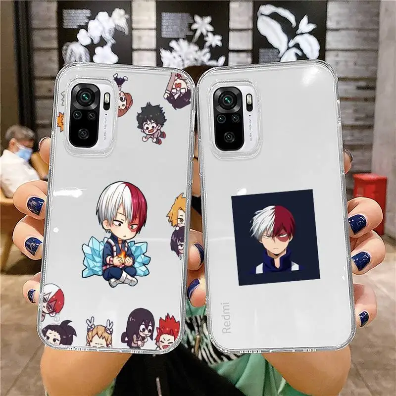 

My Hero Academia Phone Case for xiaomi 11 redmi note 10 9 8 7 pro lite T A S 10T 9A 9S 8T pro 4G transparent coque funda